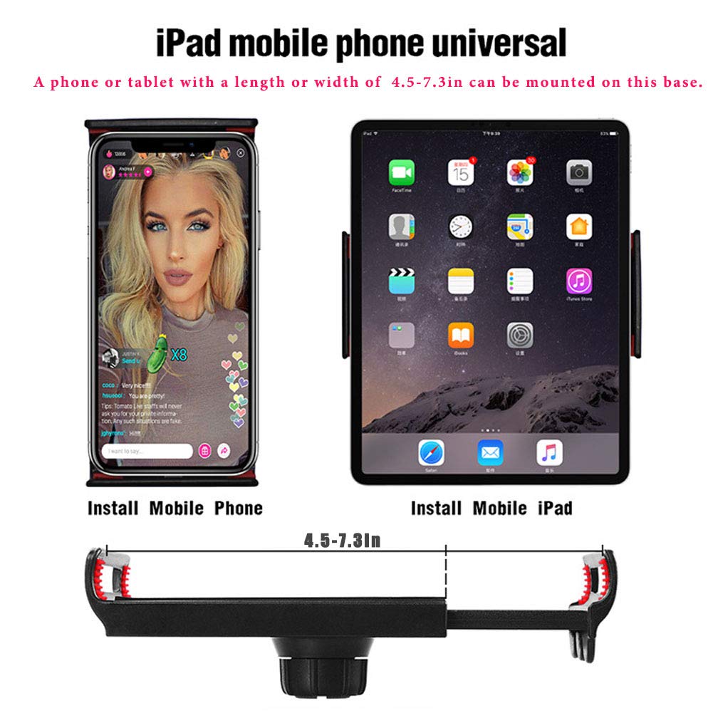 Anello Luminoso a LED con Supporto per Treppiede con 3 Modalità di Illuminazione Dimmerabili e Telecomando Bluetooth per Tablet e Smartphone YouTube/Fotografia/Live Streaming (19.68in)