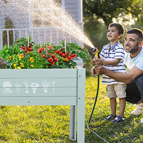 Wonder Garden Raised Garden Bed-Planters For Outdoor Plants - Wood Planter Boxes Outdoor For Kids With Legs And Diy Chalkboard For Vegetables Flower Herb #TOP6