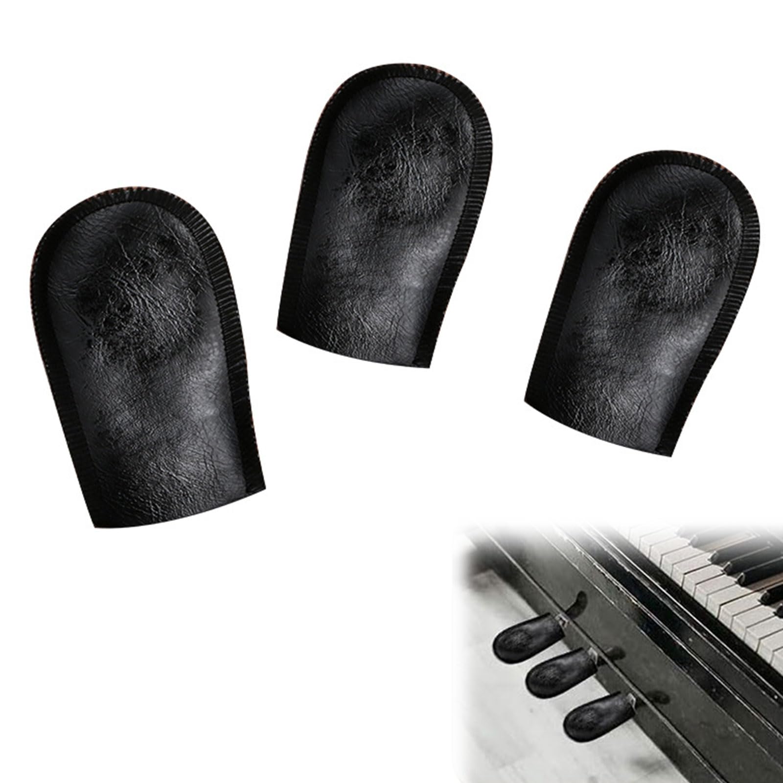 Pedale Copri Pedale per Pianoforte, 3 Pezzi Copertura Del Pedale Del Piano, Custodia Proteggi Pedale Pad Pedale Proteggi Maniche, Pianoforte Protezioni Del Pedale Copri Piedini