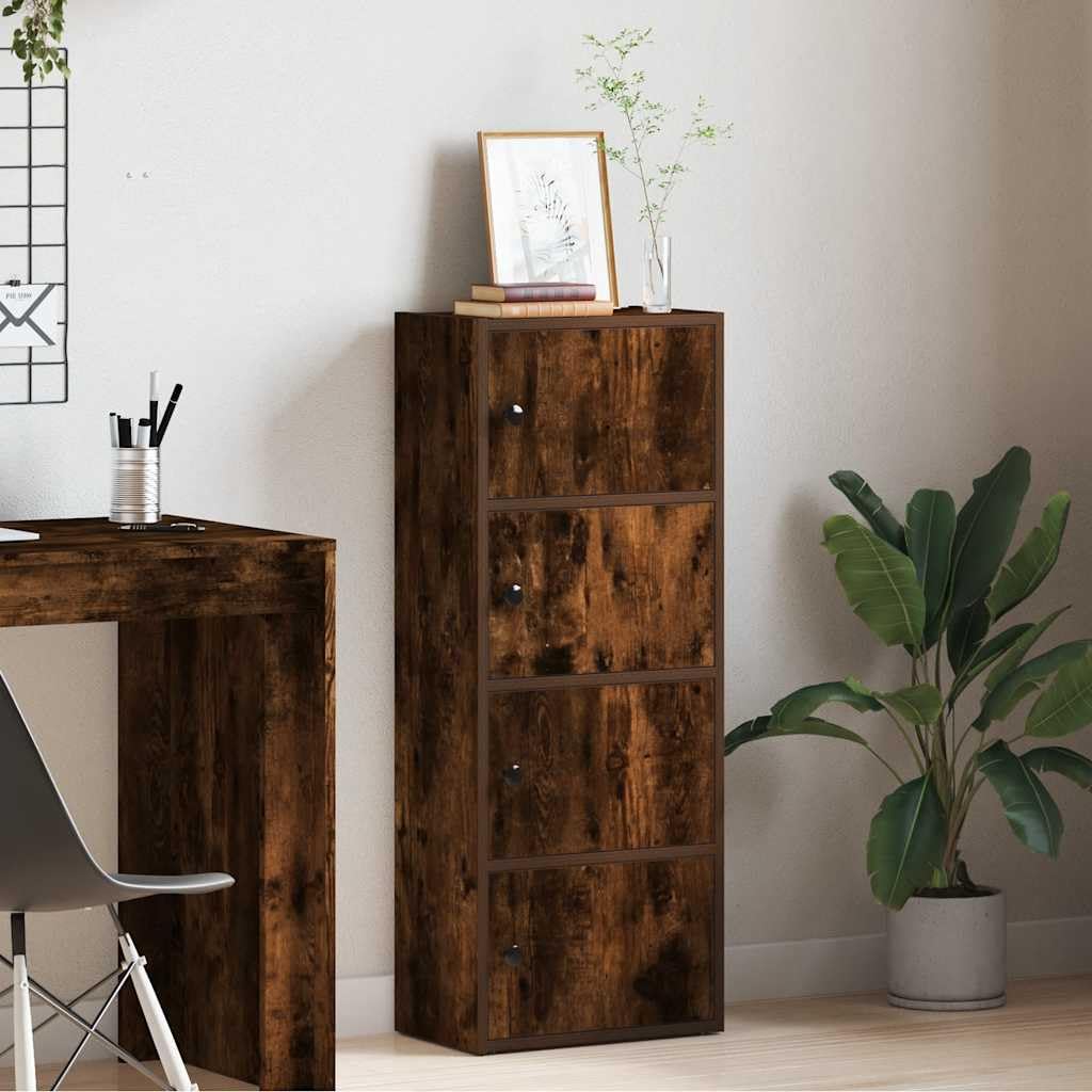 Generisch Bücherregal Räuchereiche 40x24x102 cm Holzwerkstoff,Möbel,Regalsysteme,Bücherregale Bücherschränke-860377