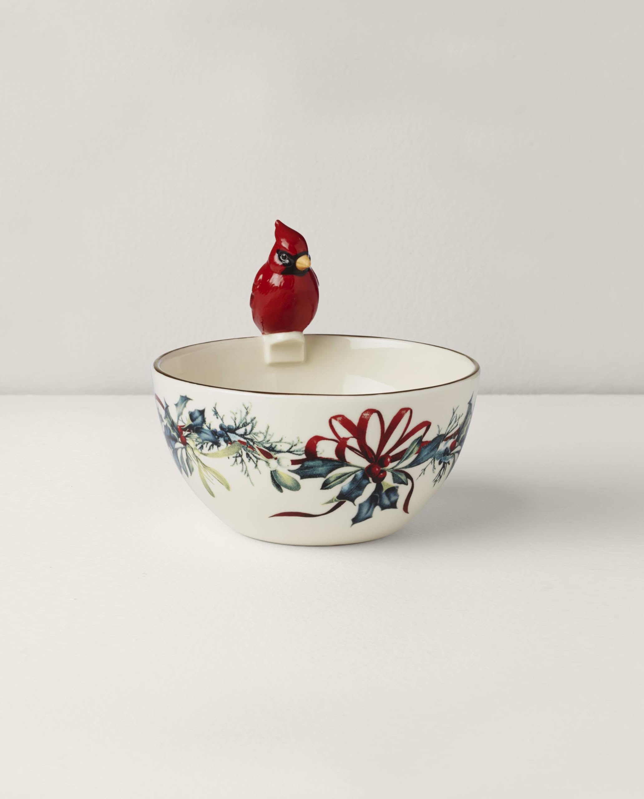 Amazon | Lenox Winter Greetings カーディナルボウル 1.37 レッド