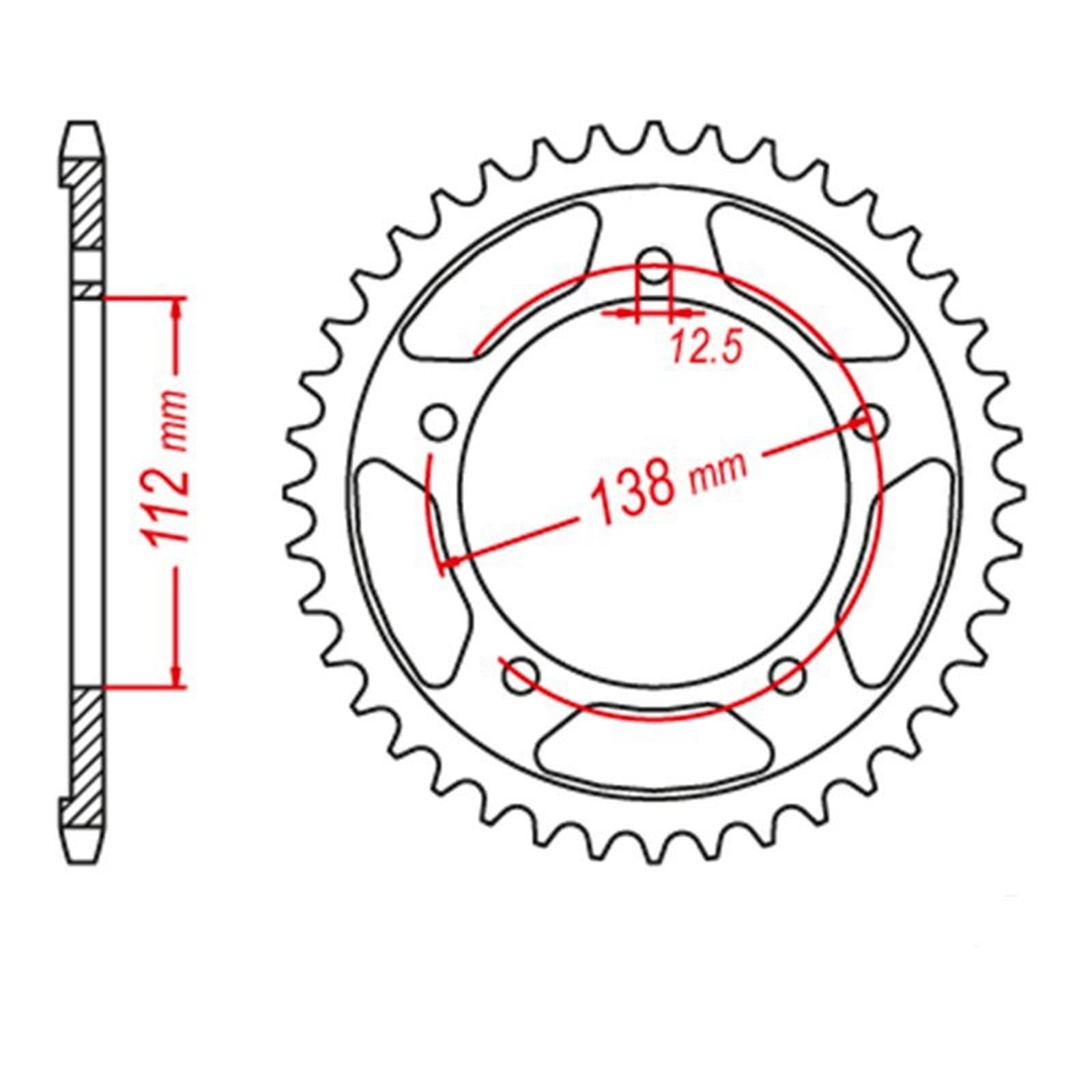 Piñón de Moto para Honda CBR600 F2 F3 FM FN FP FR FS FT PC25 SJR 1991-1996 CBR 600 Piñón Y Corona para Motocicleta 530 CNC 15T 43T (Delantero Trasero)(43T)