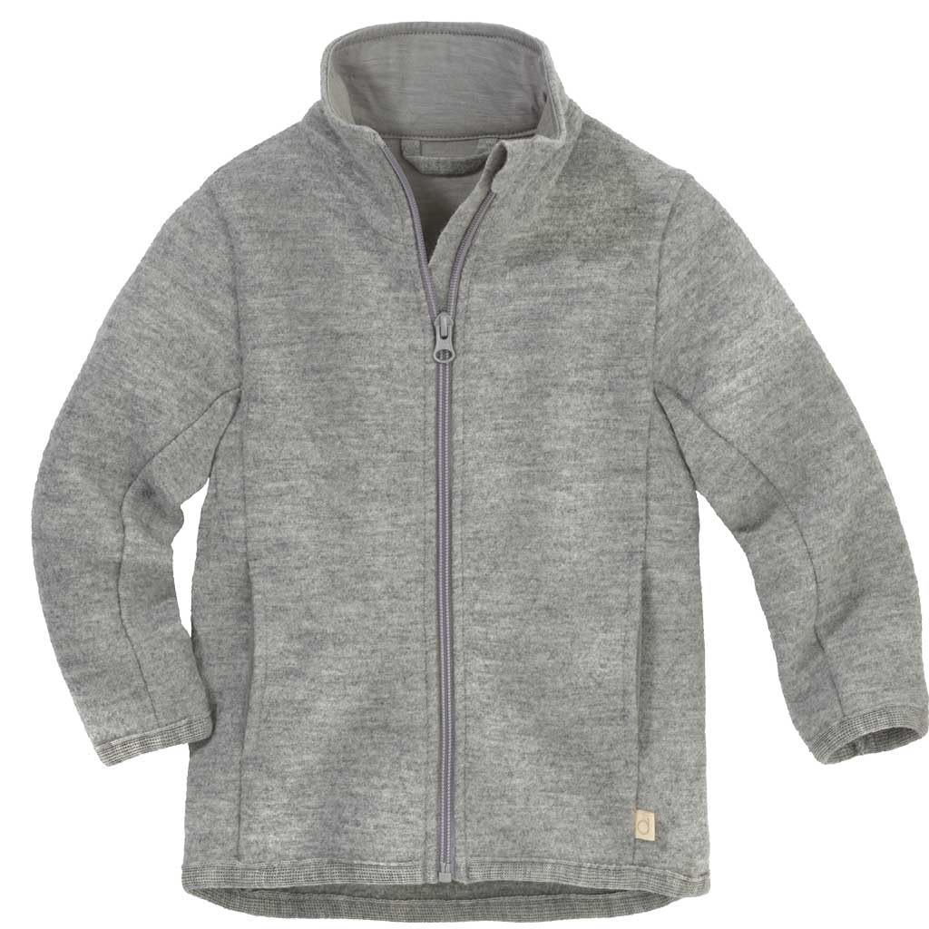 Disana ZIPPER-JACKE Kinder-Jacke Wollwalk Reißverschluss | 100% Bio-Merinowolle | Frühjahr Sommer Herbst | Kinnschutz | Baby Kleinkind Kind Unisex | Made in Germany | GOTS IVN Best