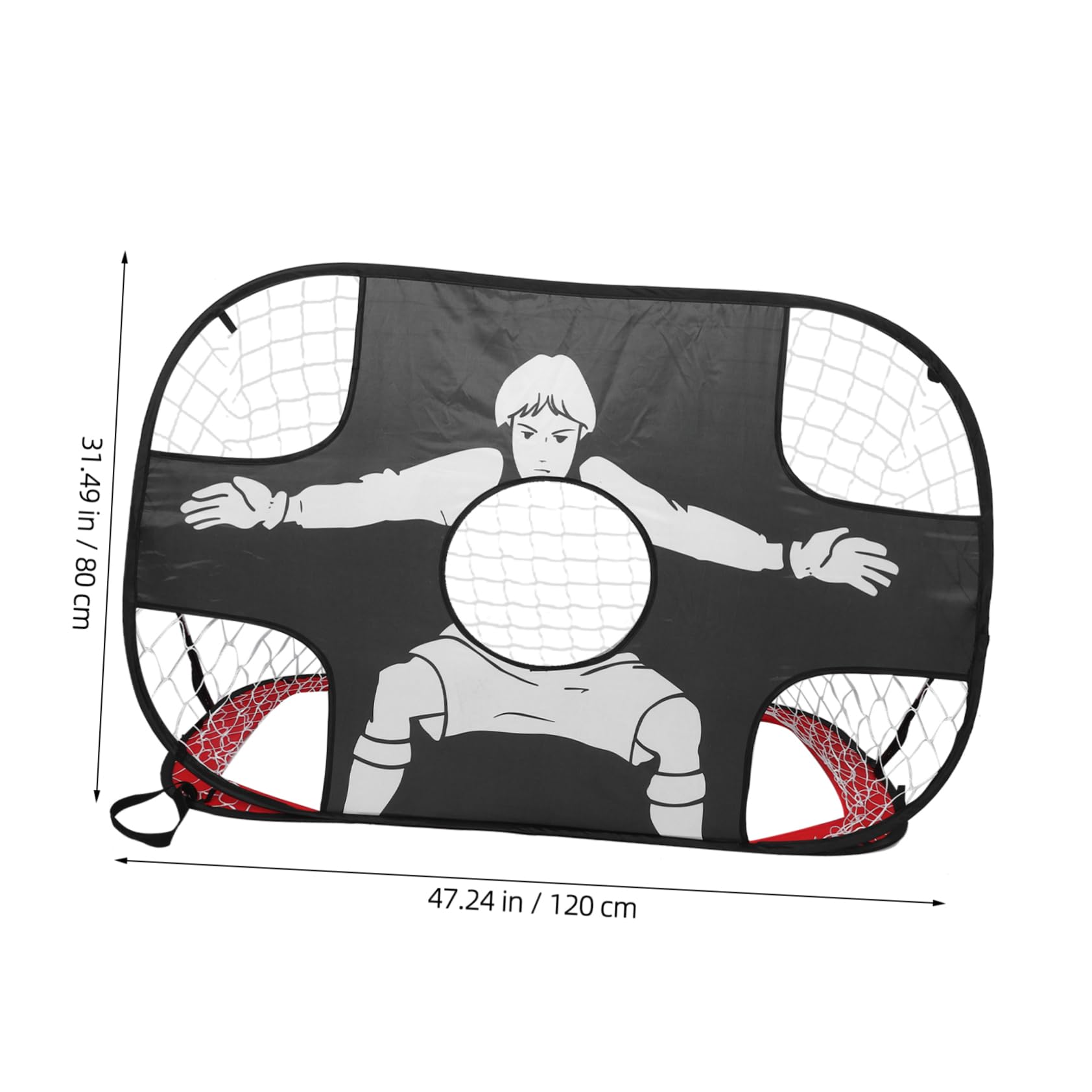 INOOMP Soccer Nets Portable Foldable Goal Net for Outdoor Training Engaging Character Targets for Soccer Practice Durable and Stable Design for Youth Football Skills Development