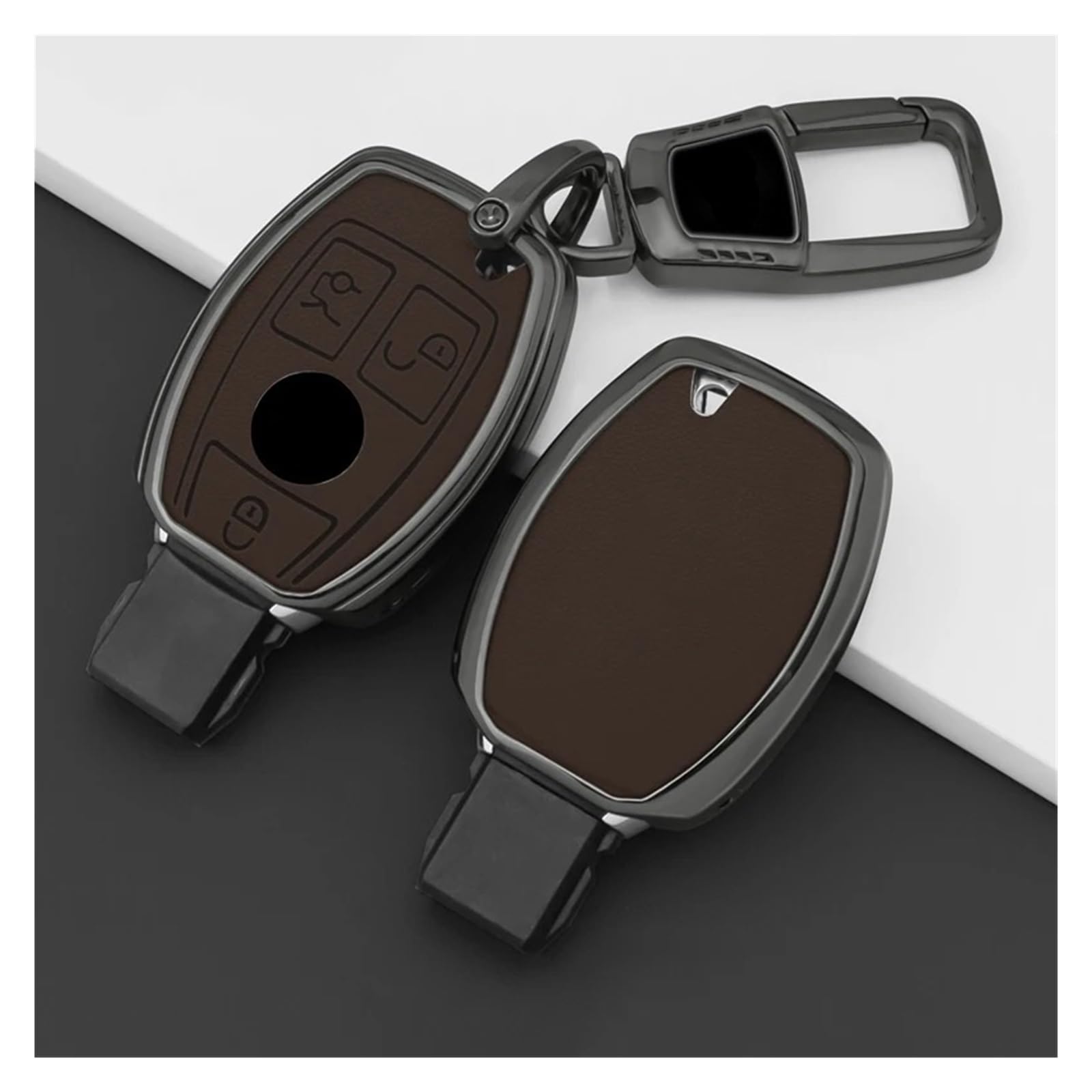 Pokrowiec na brelok do kluczy Mercedes Skóra ze stopu cynku do W205 W213 W204 W176 GLC CLA