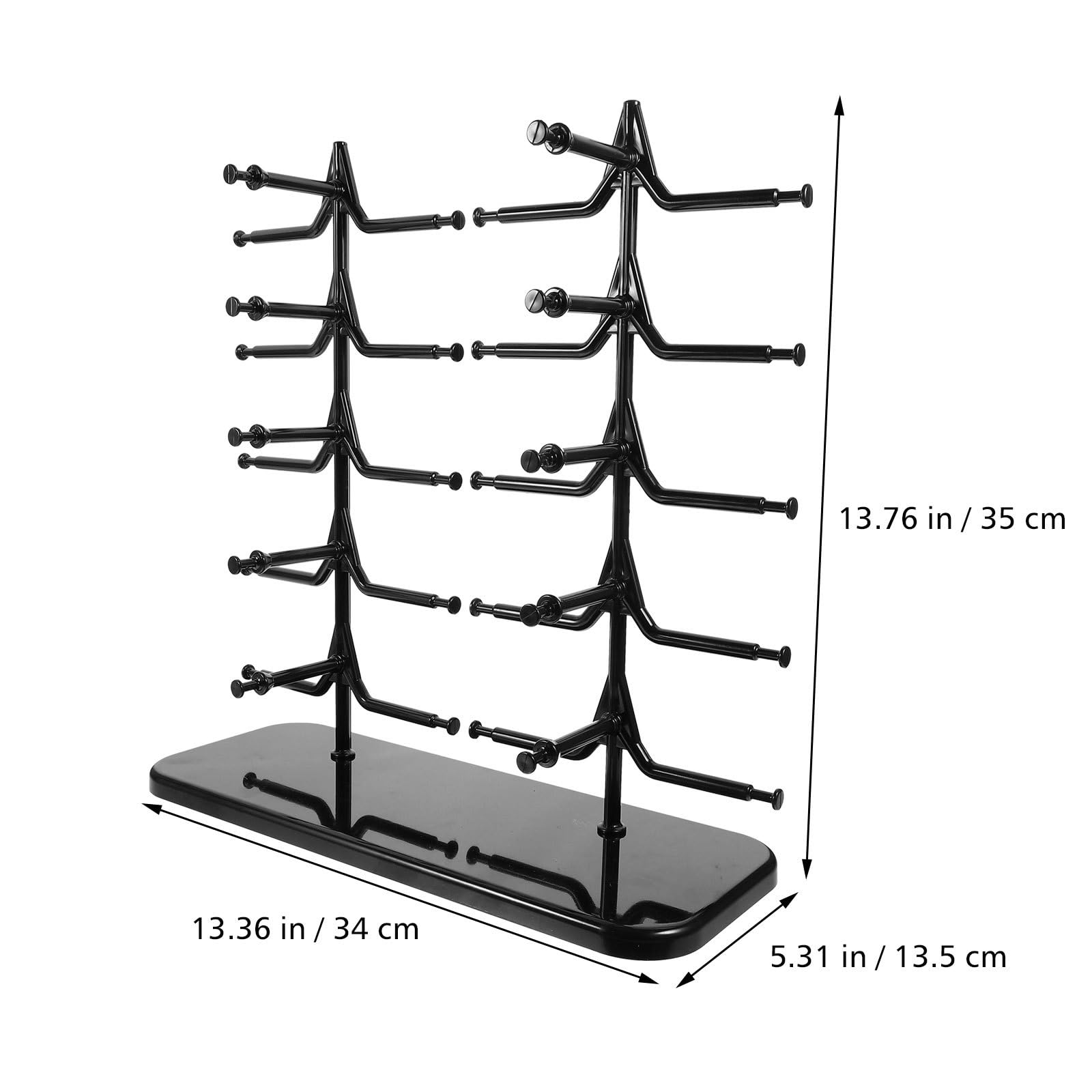 TOPBATHY Brillenhalter SonnenbrillenstäNder FüR 10 Brillen, Abnehmbarer Brillenorganizer Aus Abs, Platzsparender Brillenaufbewahrung FüR Schreibtisch Oder GeschäFt