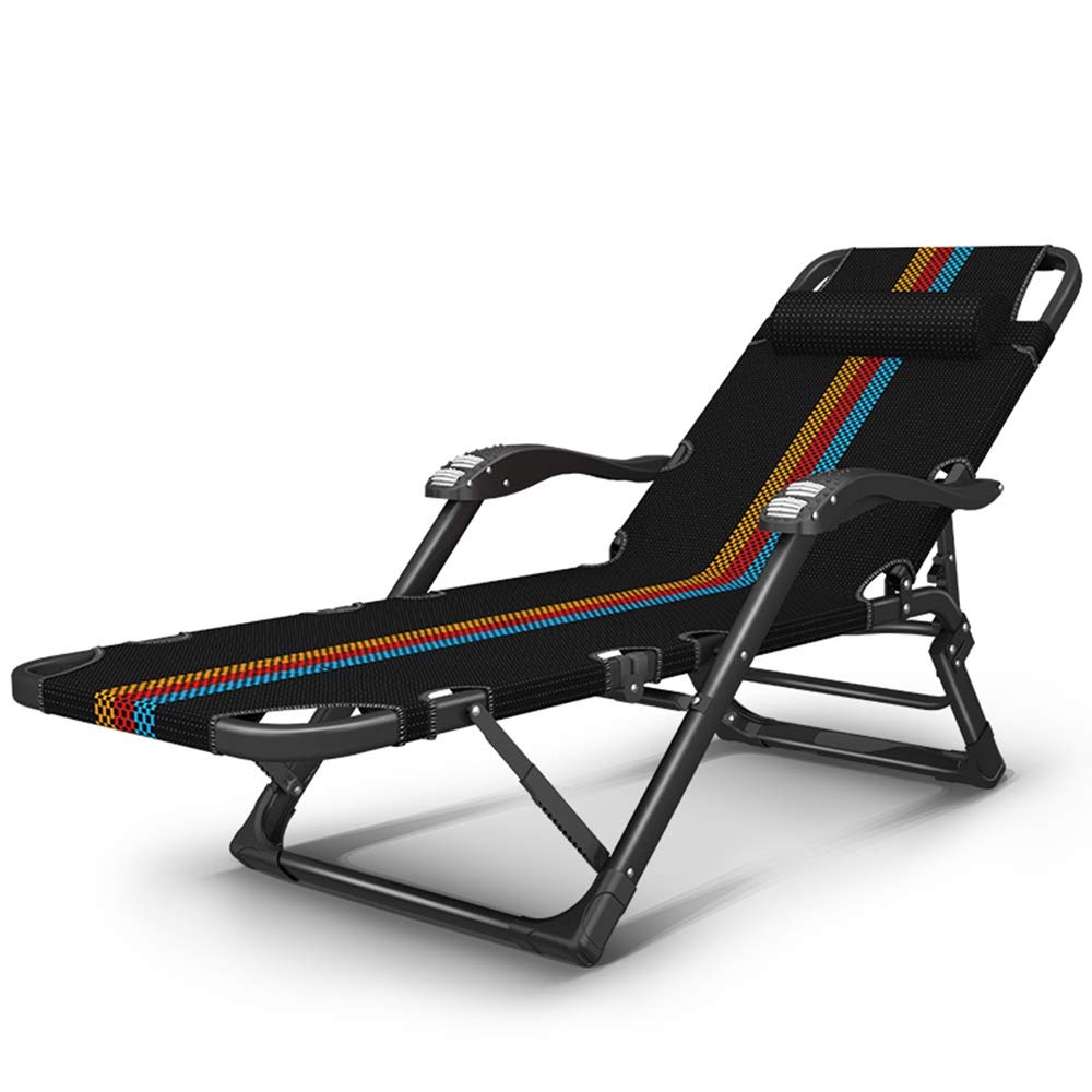 Chaise longue de jardin inclinable et pliable pour terrasse et piscine