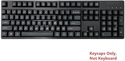 104 Keys Curved Edge Keycap Black Laser Gaming Keycaps OEM Profile for Cherry MX Mechanical Keyboard