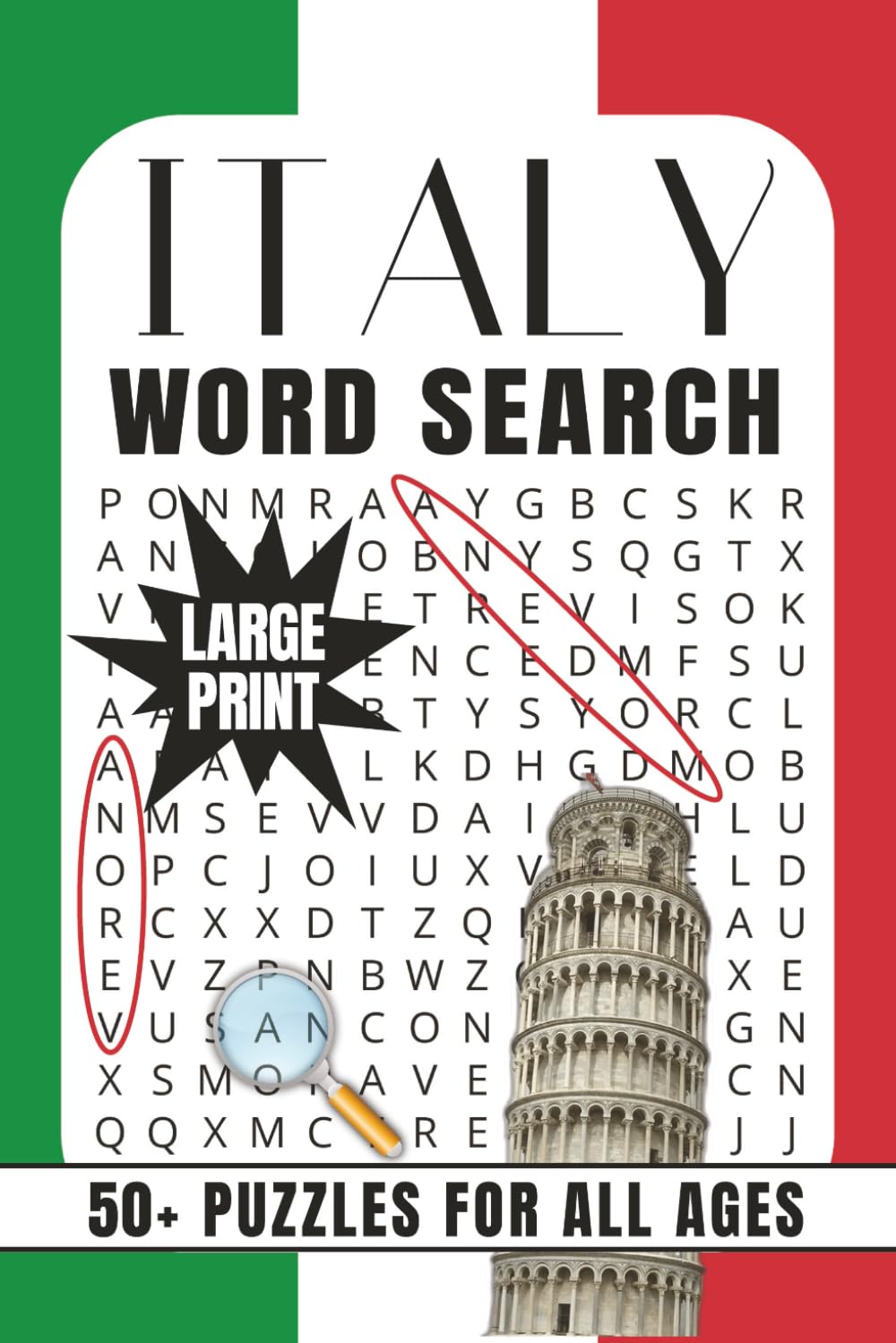 Italy Word Search: Italy Word Search: 50+ Word Search Puzzles About Italy’s History, Culture, Landscapes, And More | 6x9 Inches, 108 Pages | Ideal Gift For Travel Lovers, Adults and Seniors.