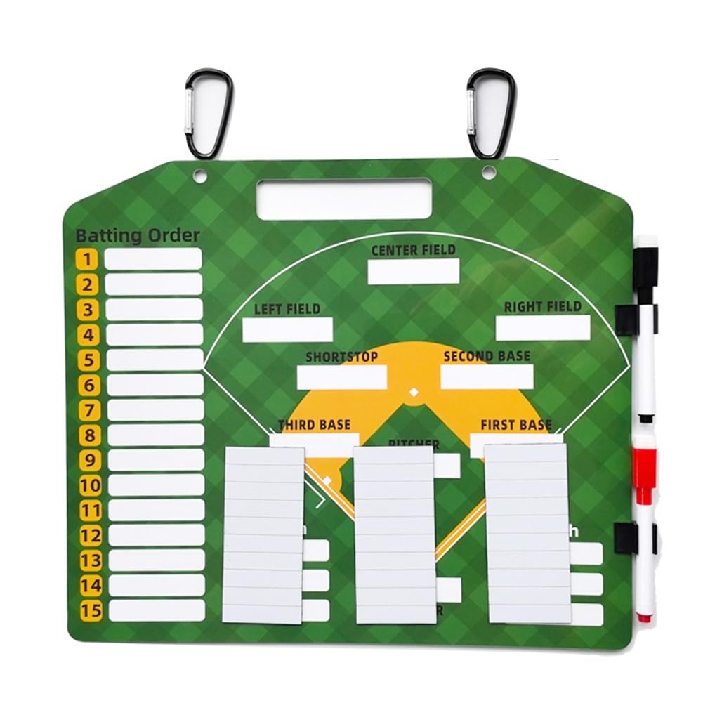 Tablero Magnético de Alineación de Béisbol para Entrenadores, Tarjetas de Alineación de Softbol, Tableros Marcadores, Accesorios de Entrenamiento de Béisbol
