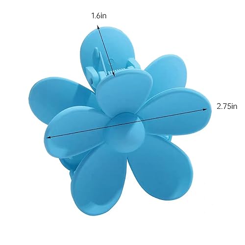Miniatura 2 de Pinzas para el cabello, pinzas de flor de 3 pulgadas, clip de garra de margarita grande, pinzas de pelo mate para cabello grueso y fino, clips de