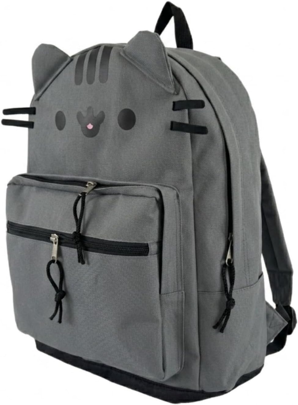 Cute Cat Backpack for Women Casual Animal Design Travel Daypack Lightweight Rucksack for Work Daily City Commute (Light gray)