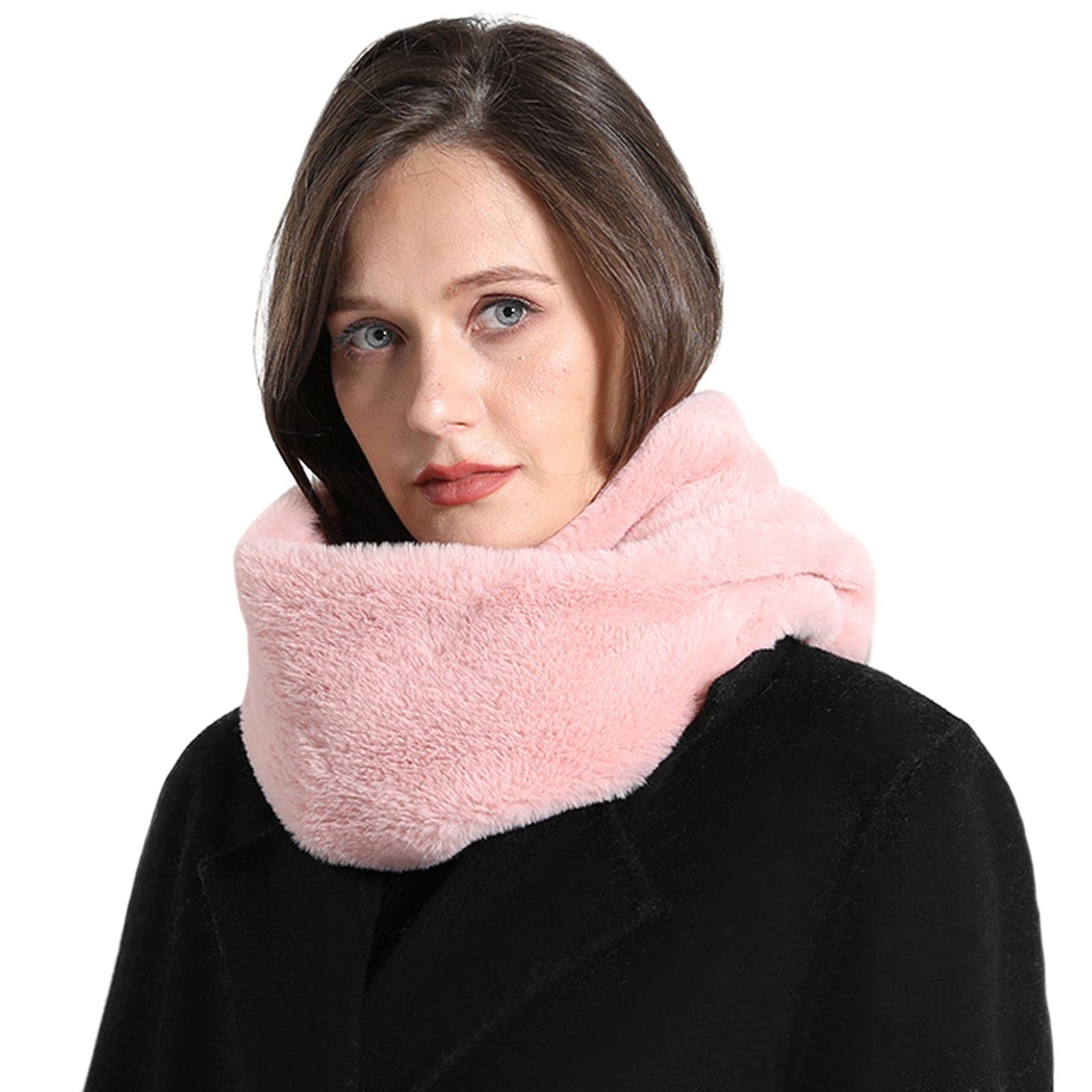 MOGSA Bufandas cálidas bufanda invierno unisex Doutdoor senderismo anillo grueso bufandas mujer cuello Snood