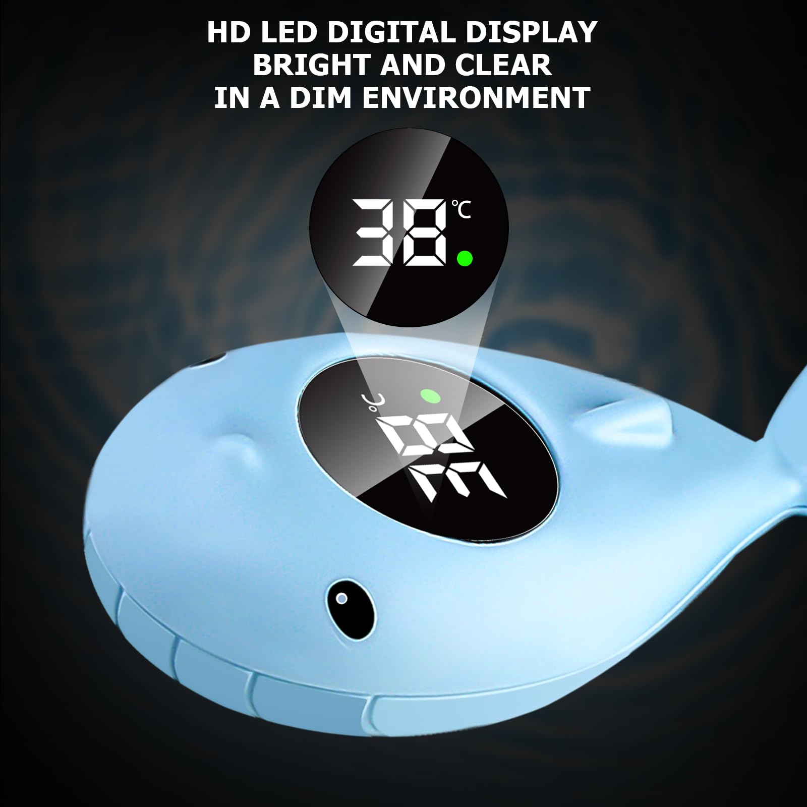 Termómetro digital de baño para bebé: termómetro digital para bañera con luz de advertencia LED, función de advertencia de temperatura para jugar en la bañera y baño seguro para niños y niñas