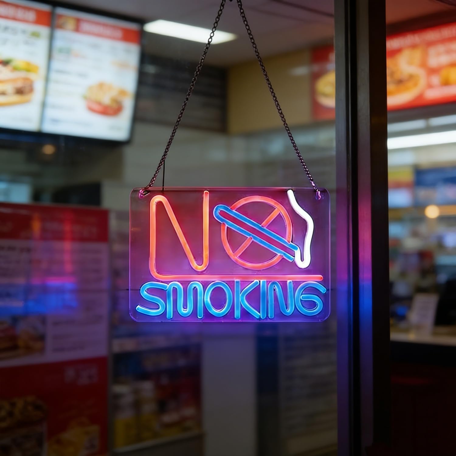 No Smoking & No Vaping Neon Sign, LED Warning Light Wall Decor, USB Powered Neon Lamp for Restaurant Cafe Office Home Bar Hotel Scenic Area Business Decoration Art Sign
