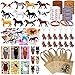Winrayk 110Pcs Horse Birthday Party Favors Supplies Bags Horse Figurine Bracelet Make Your Own Stickers Keychain Sticker Horse Gifts Toys Kids Cowboy Cowgirl Animal Horse Birthday Party Supplies Decor