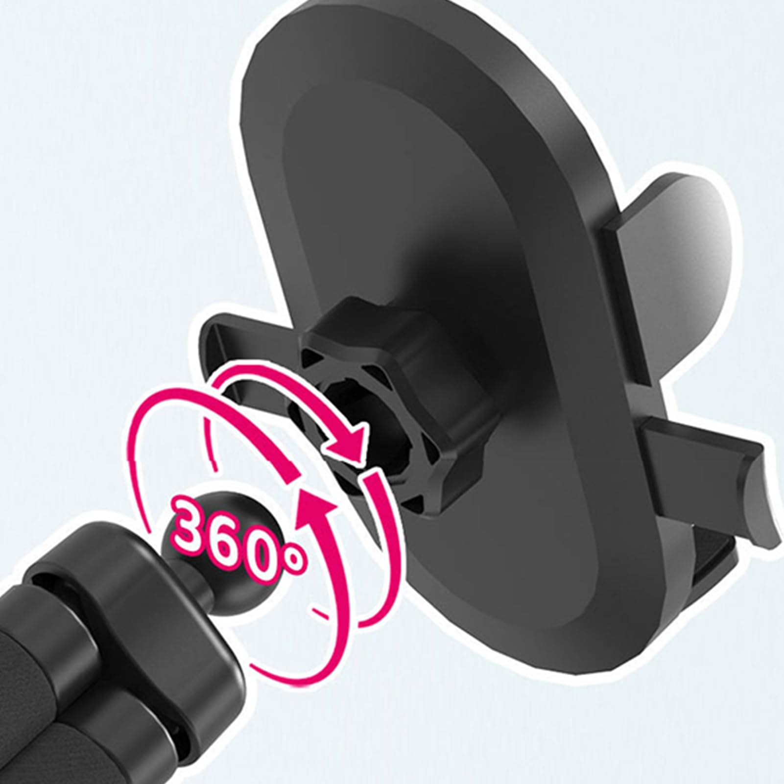 Soporte para teléfono para cochecito | Soporte giratorio de 360° para teléfono inteligente | Soporte antivibración para ciclismo, silla de ruedas, cinta de correr, cochecito de bebé, kayak