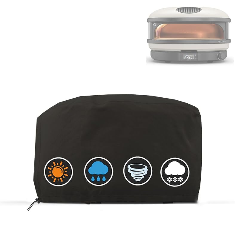 Pizza Oven Cover for Gozney Arc XL, Heavy Duty 600D Waterproof Outdoor Table top Pizza Oven Accessories for Gozney Arc XL Gas Pizza Oven Cover Black 25.8" L x 21.9" W x 13.5" H