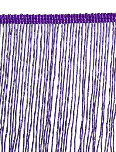 Sew Trends 5 Yards Of 6" Long Chainette Fringe Thread Yarn Tassel Trim Braid Fringe For Crafts Sewing And Decor-Purple #TOP1