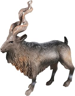 Markhor Goat Figurine – Realistic Solid Forest Animal Figurines for Kids – Educational Wildlife Toy, Nature Learning Gift, Science Display Decor