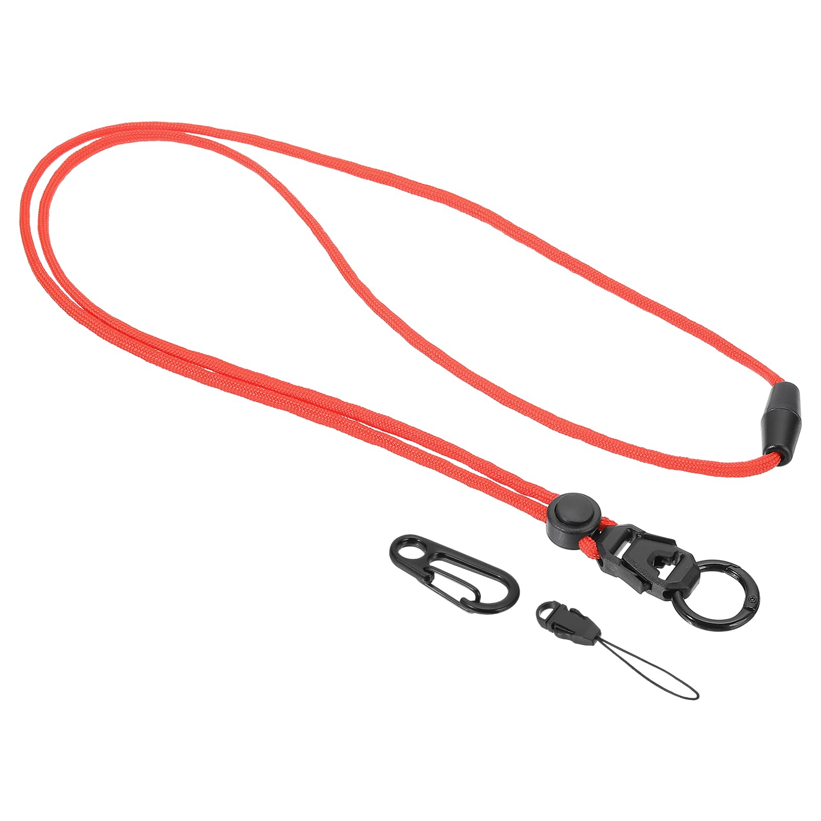 PATIKIL 50cm Neck Lanyard, 1 Pcs Breakaway Badge Lanyard with Detachable Buckle for Keychain ID Badges Wallet Card Holder Car Keys Men & Women, Red
