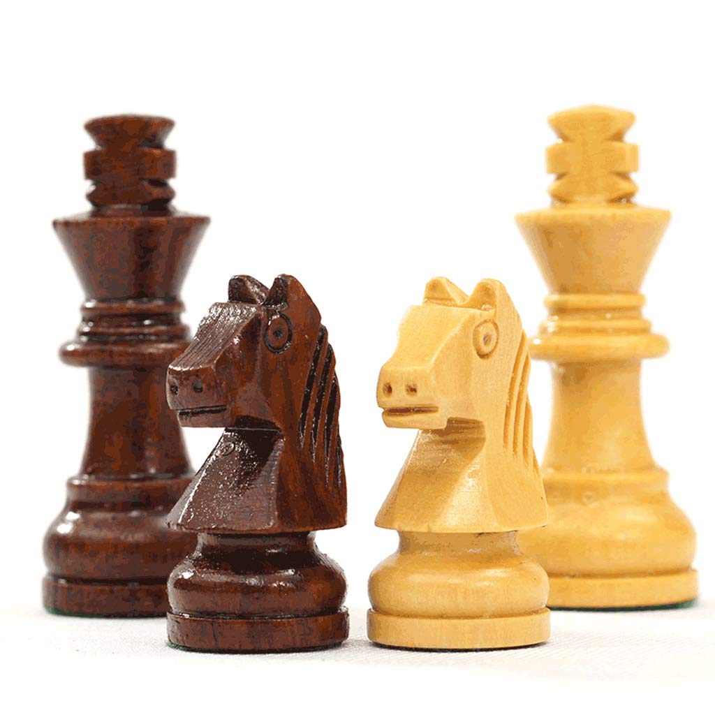 MRKU Set di Scacchi Set di Scacchi con Scacchiera Pieghevole in Legno e Scatola di immagazzinaggio Standard Classica, Set di Scacchi Rosewood International, S