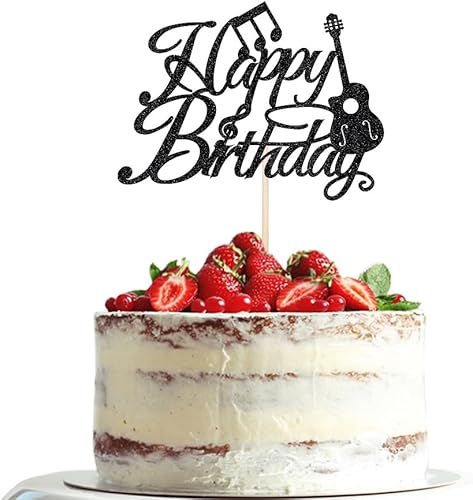 Miniatura 20 de Disco de vinilo con purpurina negra para decoración de pastel de cumpleaños, disco de vinilo retro rock and roll, decoración de pastel de música CD