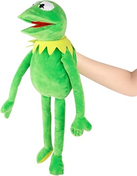 Frog Hand Puppet with Working Mouth, 60cm Soft Anime Plush Toy Figure Frog Muppets Show Plush Toys for Children Kids Baby Adults Gifts Cartoon Birthday Christmas