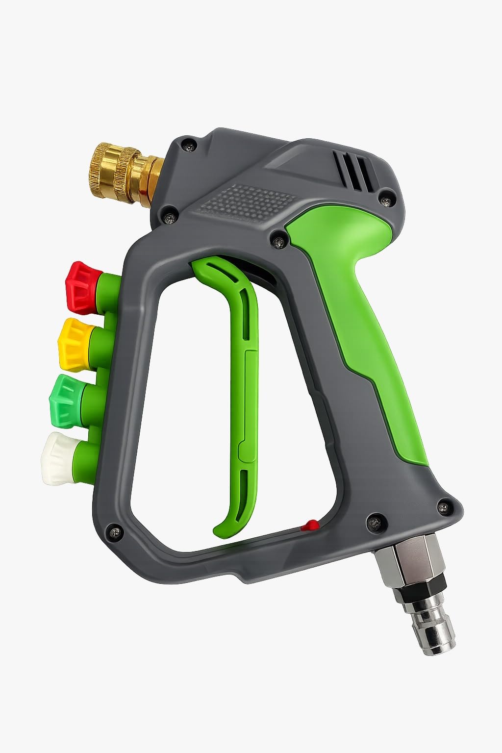 Lion Li-2021 Pressure Washer Gun with 4 Nozzle Tips, Brass Inlet Connector | Quick Connect Outlet, Multiple Spray Patterns, Ergonomic Grip, Car Wash & Cleaning, Stainless Steel Fitting-image-14