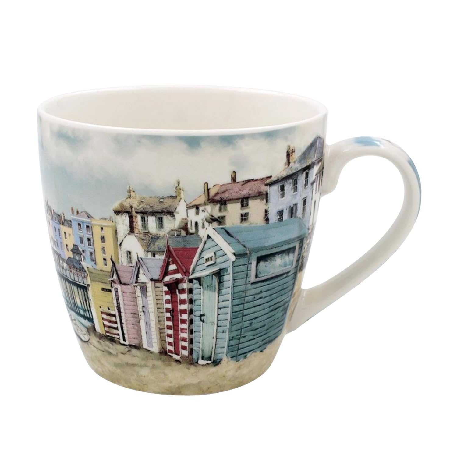 The Leonardo Collection Sandy Bay Breakfast Mug Lesser & Pavey | Ceramic Coffee Mugs For Home Or Work | Premium Design Mugs For All Occasions | Lovely Mugs For Tea, Coffee & Hot Drinks - Macneil Studios