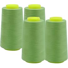 EVERLOCK Serger Thread 4 Cones, 3000 Yards Each 40 Weight, 2-Ply Spun Polyester Strong, Low-Lint Overlock Thread for Serger Machines All-Purpose Sewing & Finishing Burgundy