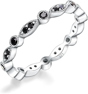 Moissanite Wedding Bands Crisss Cross/Curve/Wishbone Eternity Rings for Her