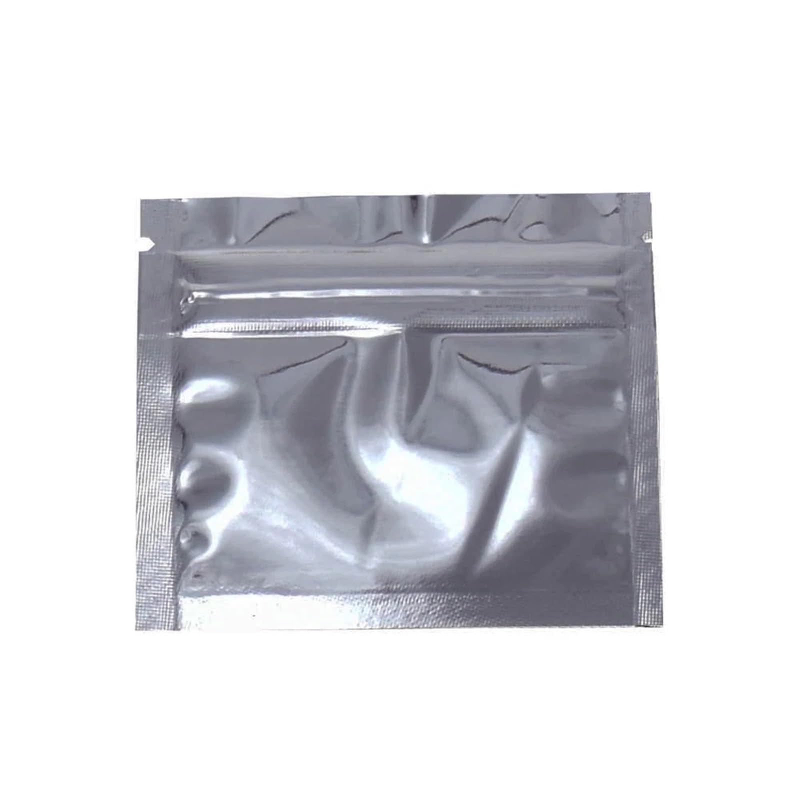 100 szt. Srebrna aluminiowa folia Zip Lock Bag Self Grip Seal Tear Notch Wielokrotnego użytku zamykane jedzenie przekąski herbata przechowywanie woreczki pakunkowe,Plastikowe torebki Ziploc(