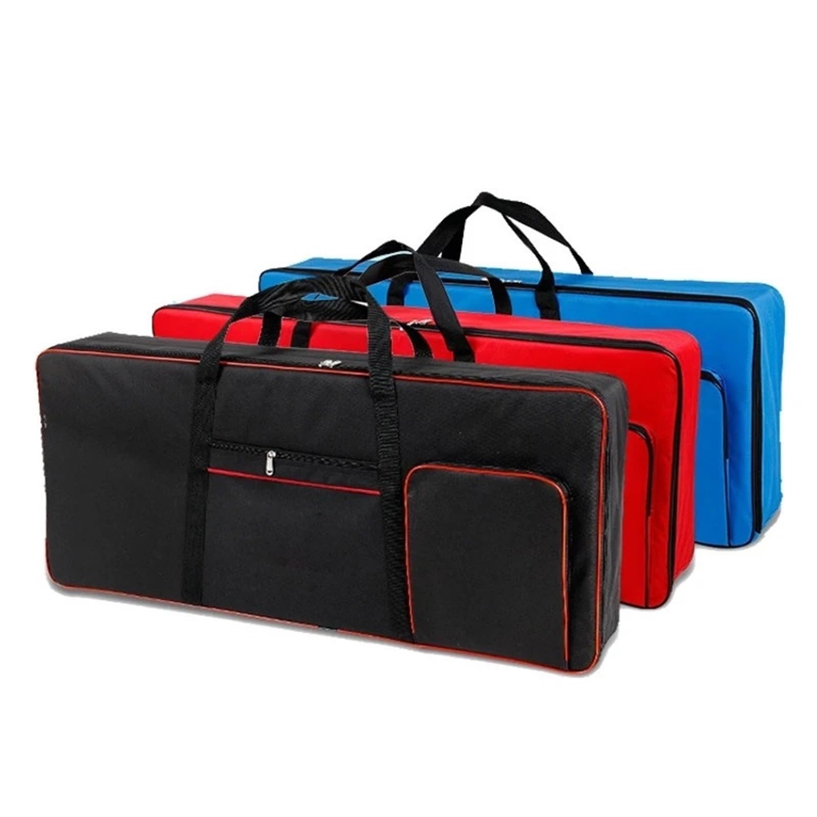 Bolsa para Teclado De Piano Funda for Teclado de 61 Teclas, Teclado portátil, Tela Oxford Impermeable for Piano con Funda Acolchada de algodón de 10 mm para Piano(Pink)