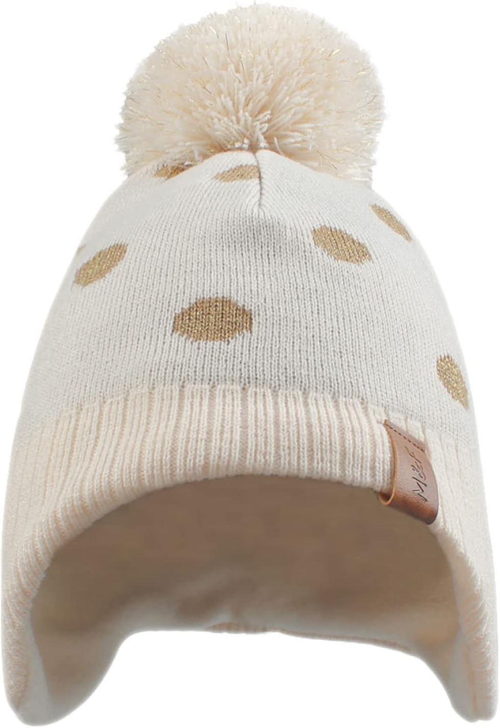 Winter Kids Earflap Beanie Girls Stripe Knitted Warm Hat for Boy Beanies(4-8 Years)
