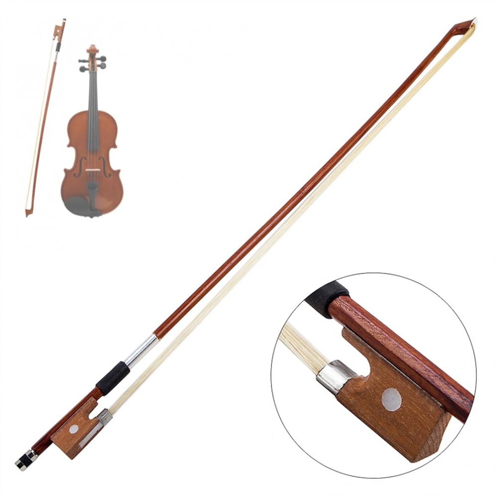 bogen für violine 4/4 Geigenbogen Rosshaar Holzstab Kunststoffgriff Geigenbogen Violine Zubehör Instrumente violine bogen