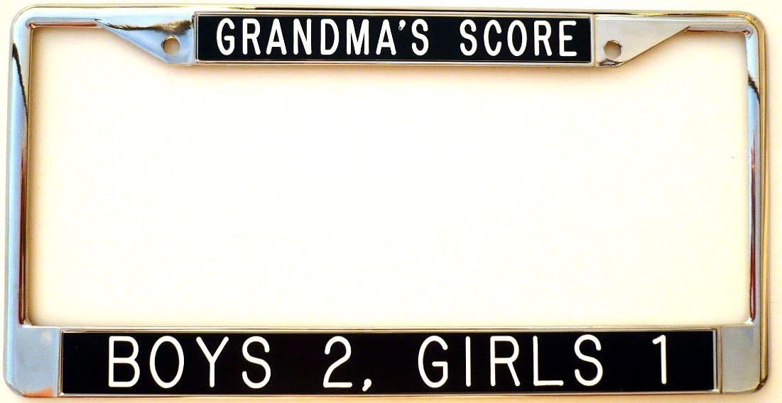 Custom License Plate Frame Grandma's Score