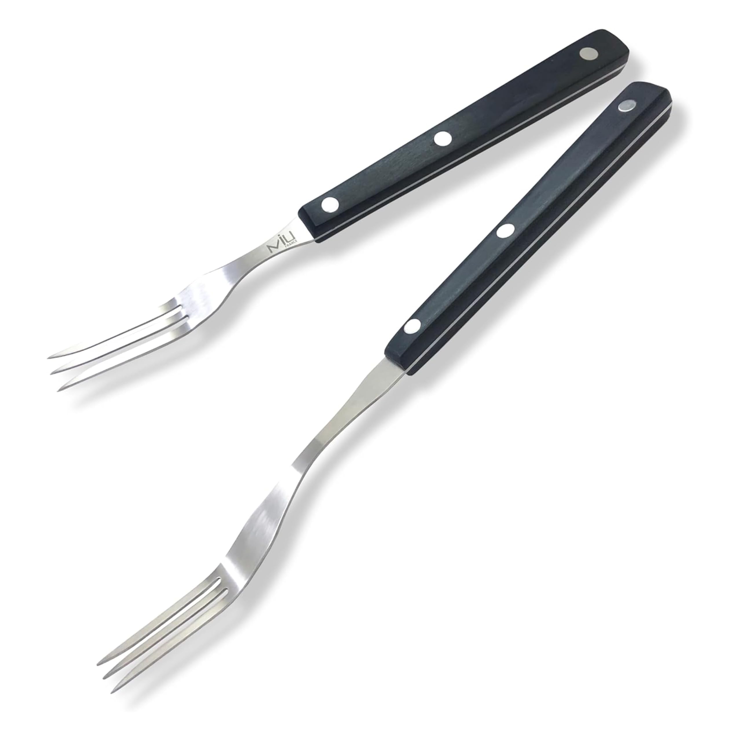 WALLFARM Granny Gabeln 2-teiliges Set – Pro-Grade Edelstahl – hitzebeständige Grill-Fleischgabel – ideal zum Servieren, Kochen, Drehen, Braten, Zerkleinern, Grillen – 25,4 cm & 30,5 cm | Fleischschnitzwerkzeuge aus Metall mit drei Zinken zum Kochen, lange