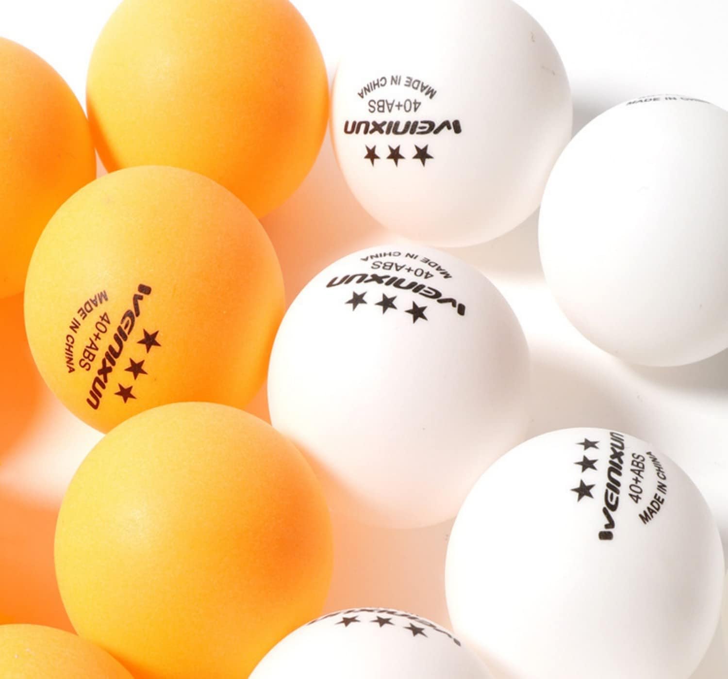 Tokaneit Pelotas de Tenis de Mesa 20 Piezas 3-Star 40mm Entrenamiento Colores Mezclados