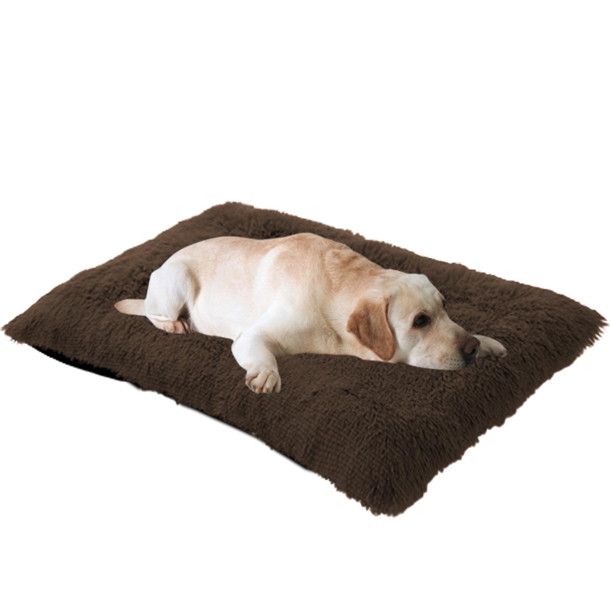 Grande cuccia per cani con cuscino anti ansia, comodo cuscino per animali domestici, per gabbie o pavimento con fondo antiscivolo, ideale per cani e gatti di taglia media e piccola, 70 x 50 x 8 cm,