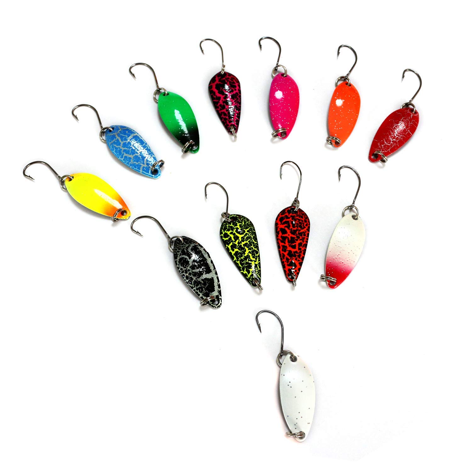 Kit Esche Da Pesca Alla Trota Mizikuu - 43 Pezzi, Cucchiaini Multicolore, Per Spinning - Foto 14