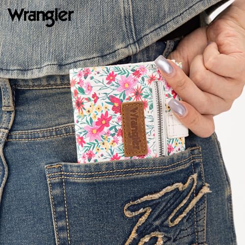 Image of Montana West X Wrangler Womens Small Wallet Bifold Slim Card Wallet RFID Minimalist Cash Organizers with Zipper Coin Pocket