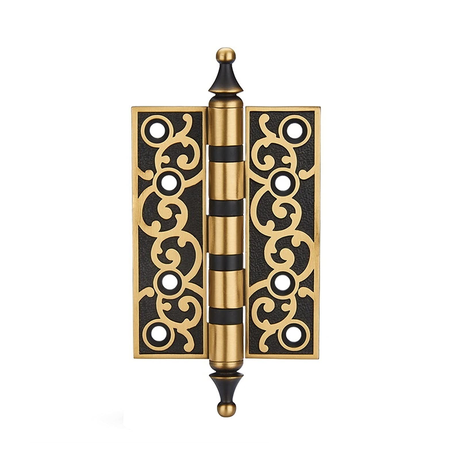 Shundeed One Color European Style Carved Door Hinge, Pure Copper Silent Bearing Door Hinge, Used For Bedroom Door, Bathroom Door, Etc(5Inch)