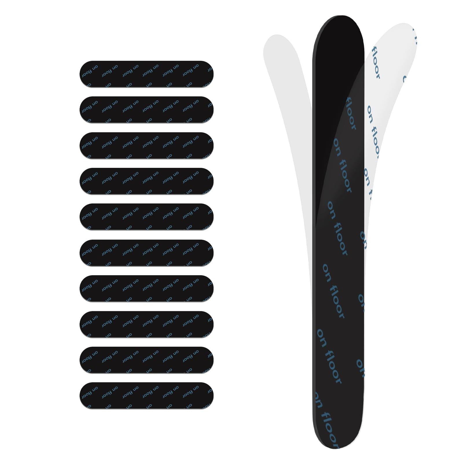 Manthan 10 PCS Rug Grippers, Carpet Anti Slip Protection Floor Stickers, Black Rounded Long Tiles Stickers, Size 25x130mm, Used for Fixing Carpet Mats, Suitable for Various Floors-image-18