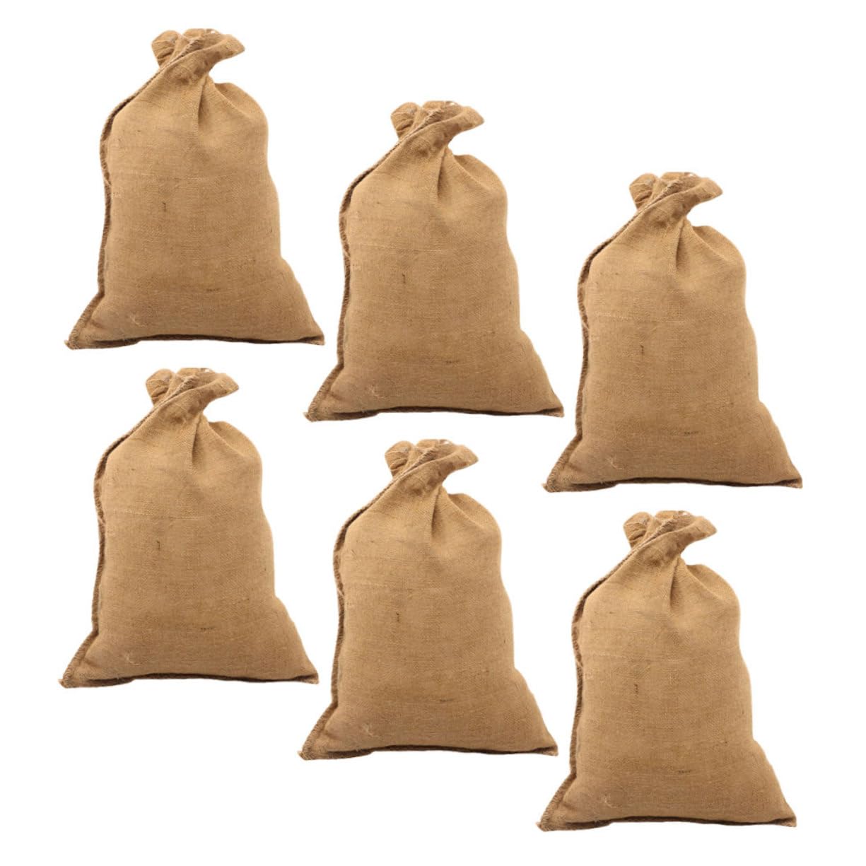 INOOMP Paquet à Pommes de Terre en Lin Marron, Lot de 6 pour Rangement