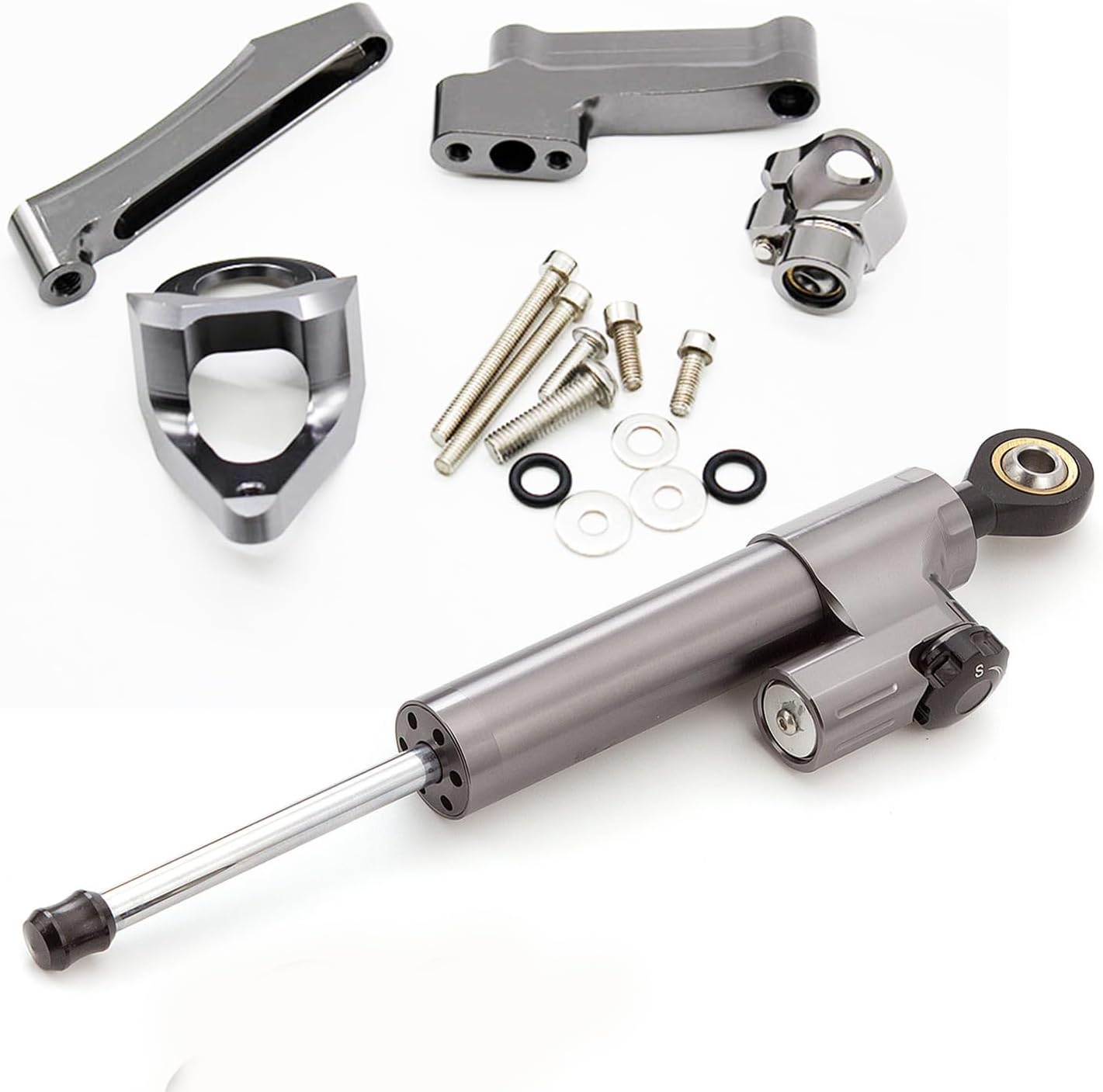Fit For GSXR1300 GSX1300R H-a-y-a-busa 1998-2016 CNC Motorcycle Steering Damper Stabilizer Buffer Control Bar with Mounting Bracket Support Kit Full Set