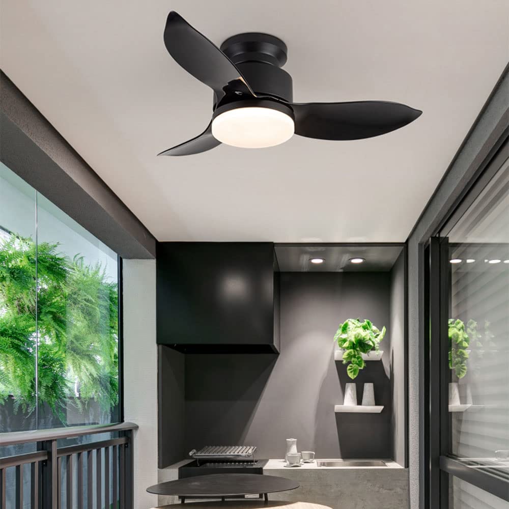 Ventilatore da soffto a sospensione a LED da pavimento basso con telecomando Motore CC Lampada da ventilatore per uso domestico per interni ed esterni ad alta resistenza al vento  39