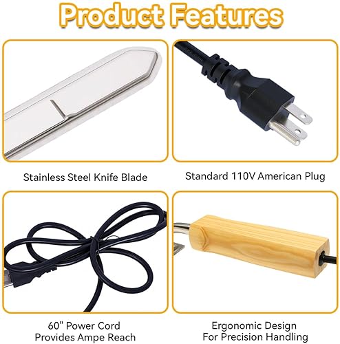 Miniatura 3 de BeeCastle Cuchillo eléctrico de destaponamiento de miel,Raspador eléctrico de acero inoxidable para destaponar miel,Cuchillo de extracción de miel