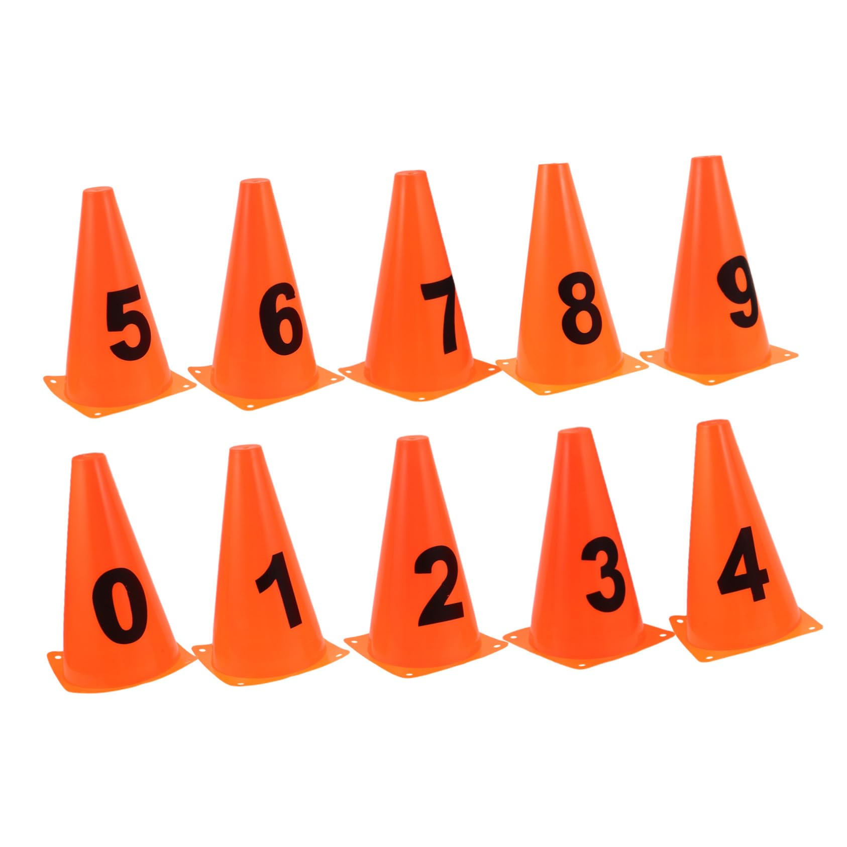 GALPADA 10 Piezas Conos Marcadores de Fútbol Numerados Conos de Práctica para Ejercicios de Fútbol Baloncesto Equipo de Entrenamiento de Agilidad