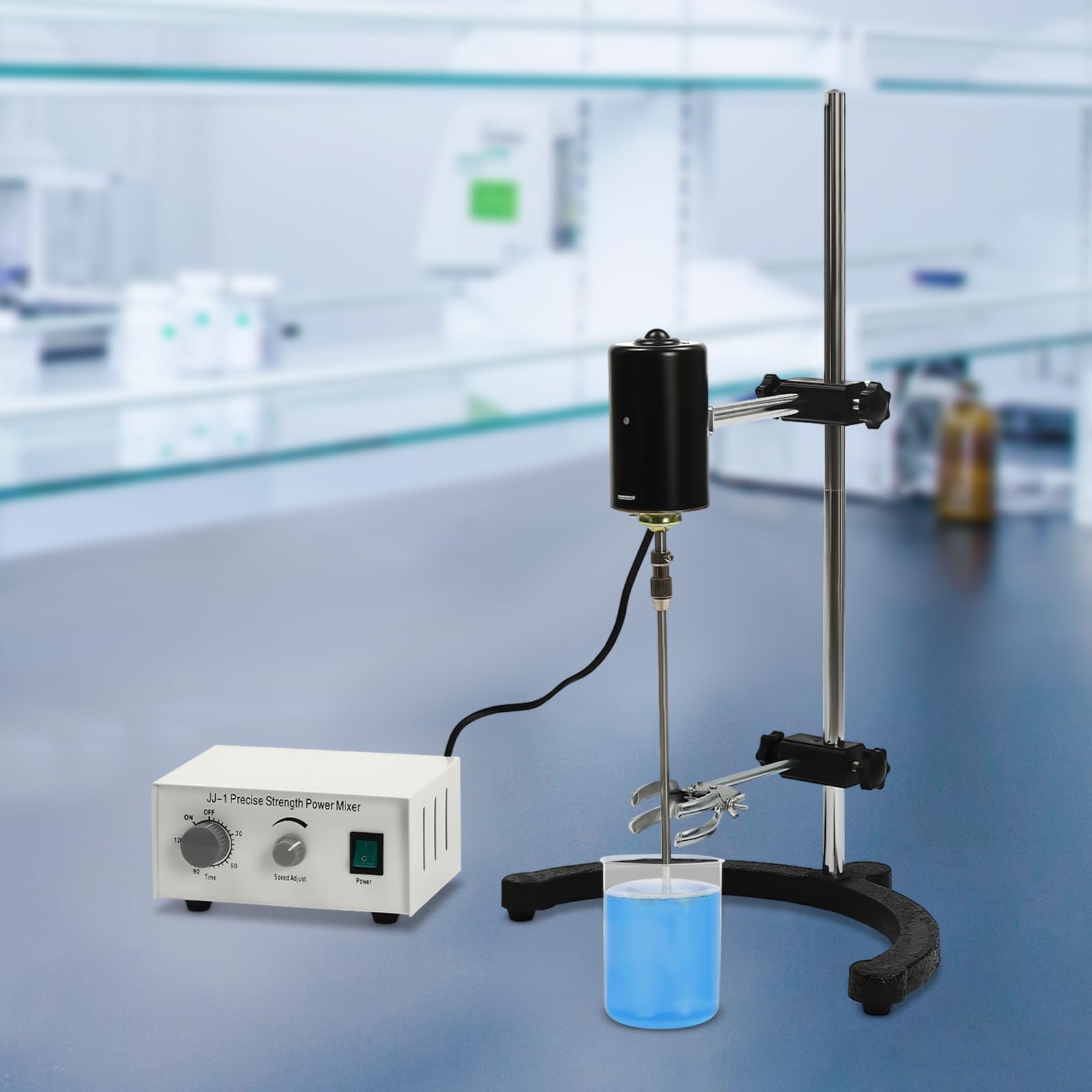 Elektryczny mieszadło laboratoryjne, mieszadło magnetyczne, destylacja, mieszadło laboratoryjne, mieszadło górne, ze stałymi zaciskami